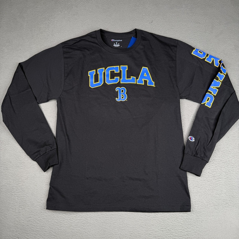 UCLA Bruins Shirt Mens Medium Black NCAA College Champion Long Sleeve Tee